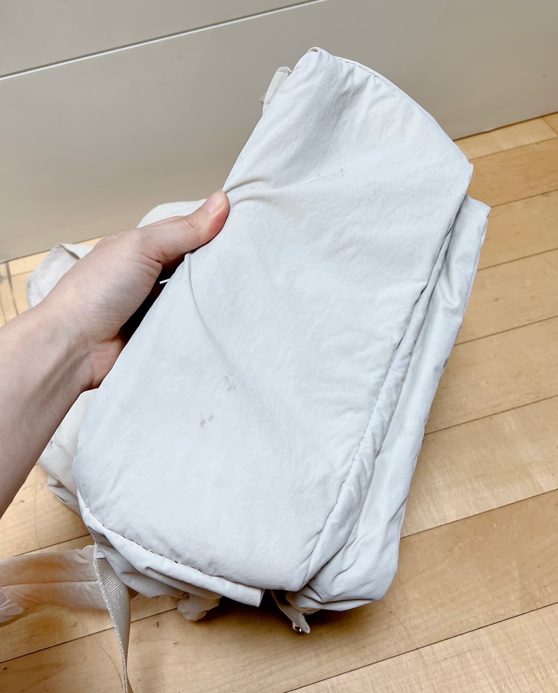 베이프릴 플레인 백팩 아이보리 상품이미지5