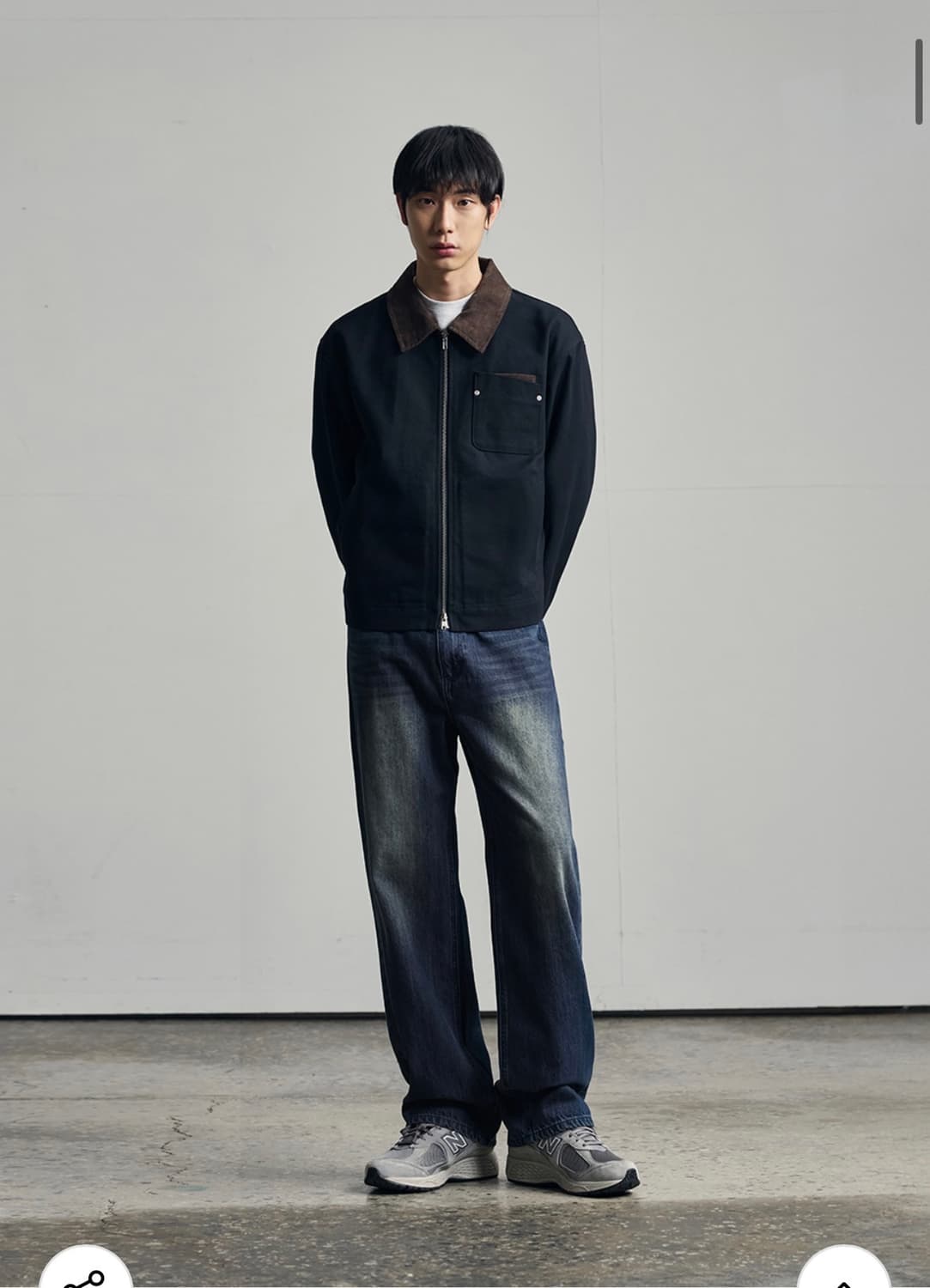 (XL) 아워데이즈 세미 와이드 데님 팬츠 VINTAGE BLUE 판매 상품이미지3