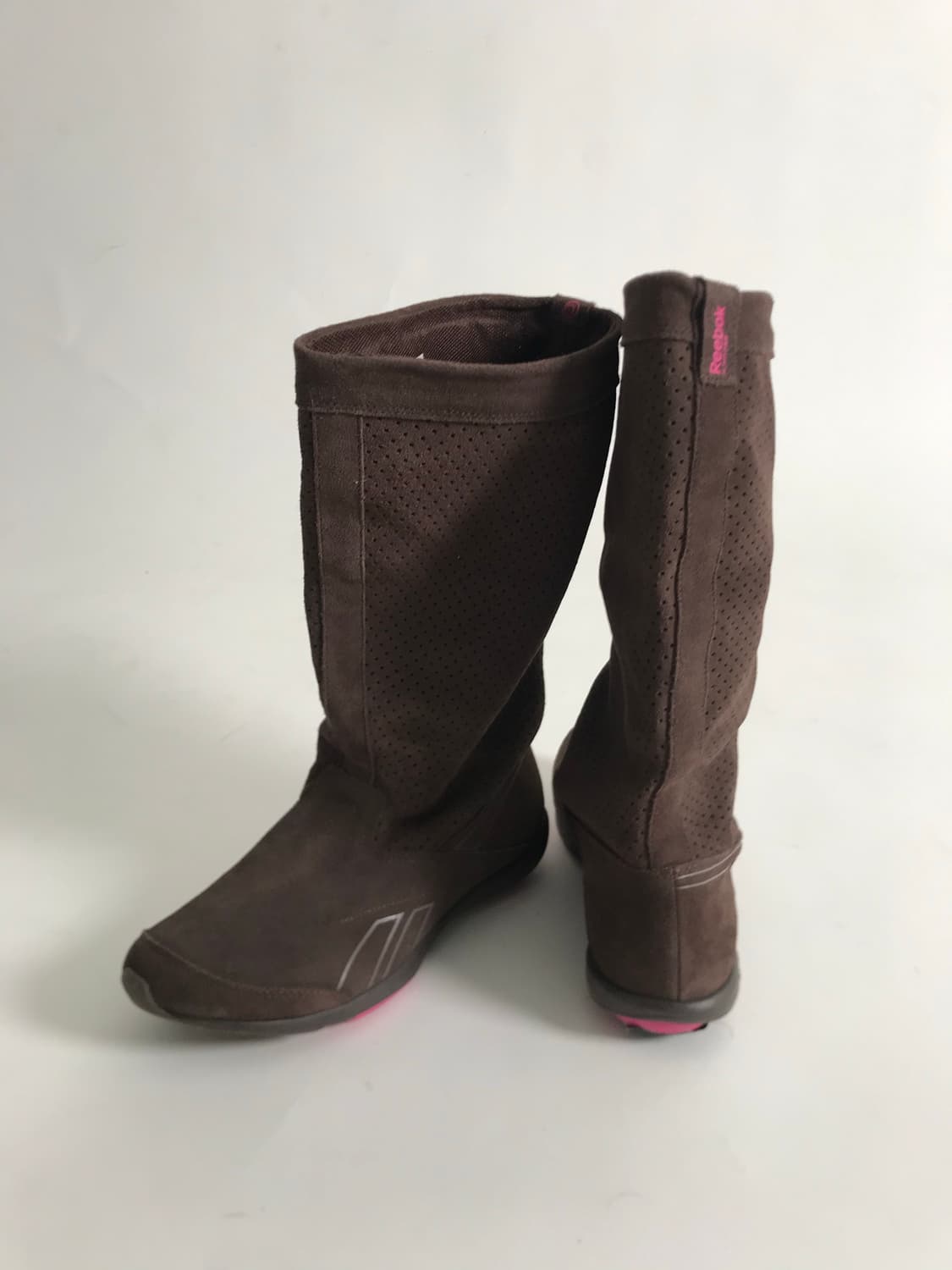 Reebok pink point brown suede long boots 상품이미지3