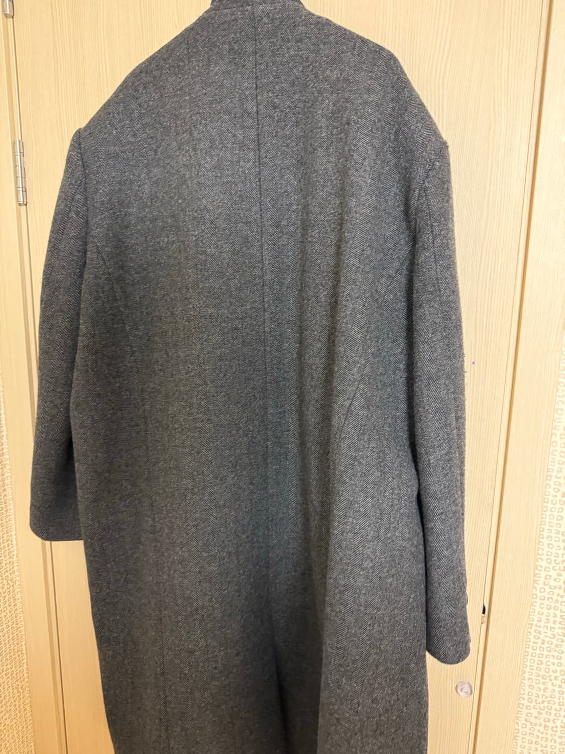 언더마이카 헤링본 박시핏 더블코트 그레이 2사이즈 no 상품이미지5