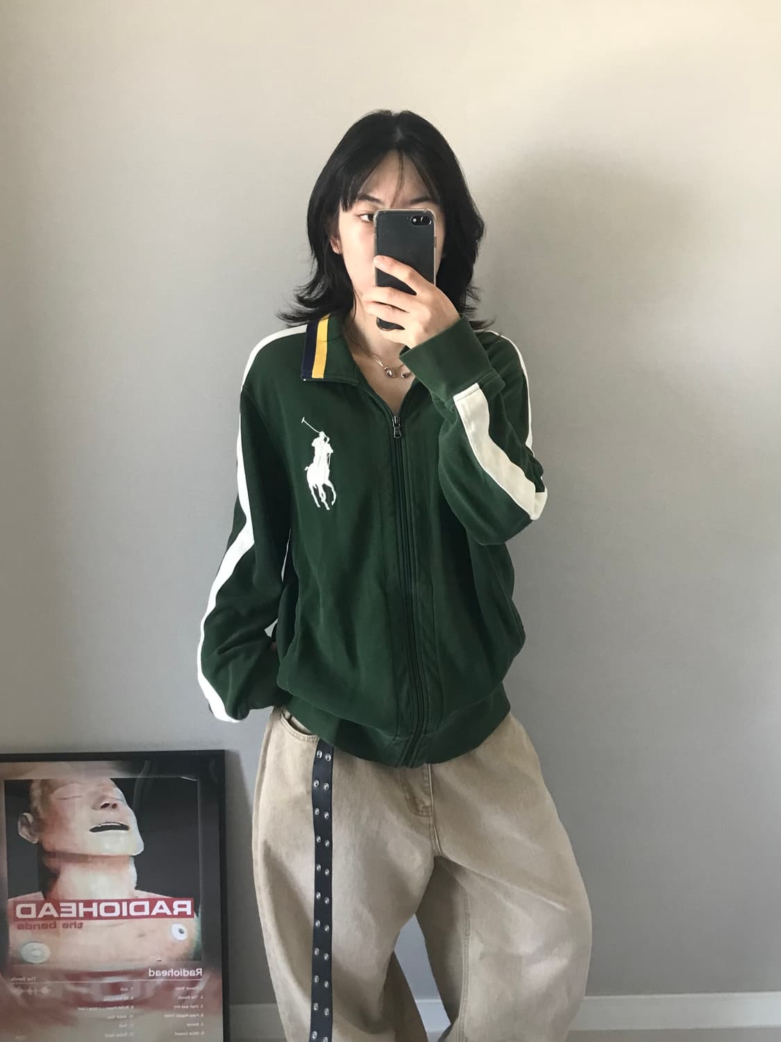 폴로 랄프로렌 빅 포니 사이드라인 그린 집업 상품이미지4