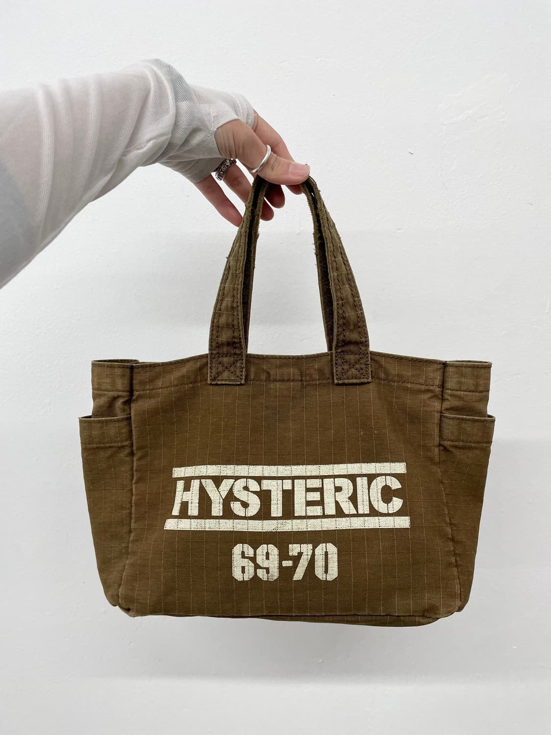 히스테릭글래머 브라운 로고 캔버스백 *레어 상품이미지5