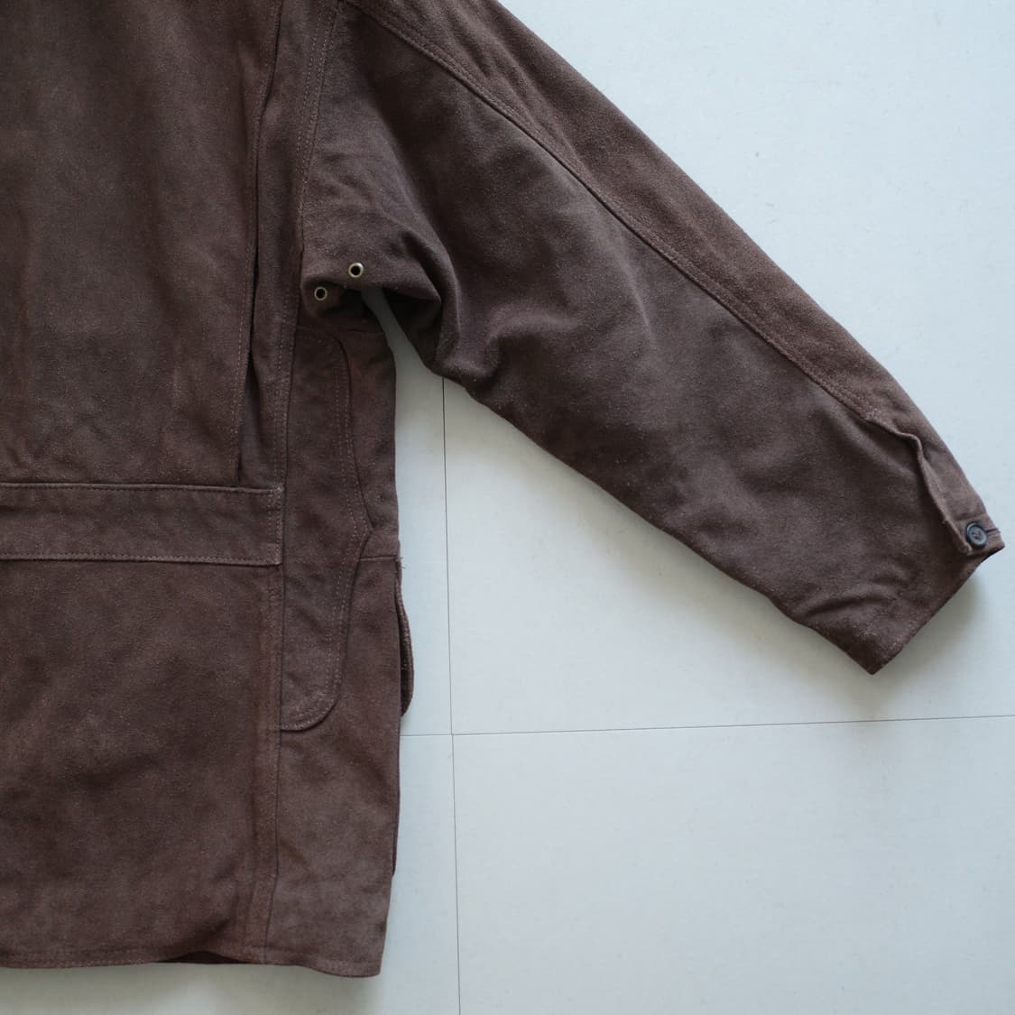 90s 골든베어 스웨이드 헌팅 자켓 코듀로이 카라 Made In USA 상품이미지10