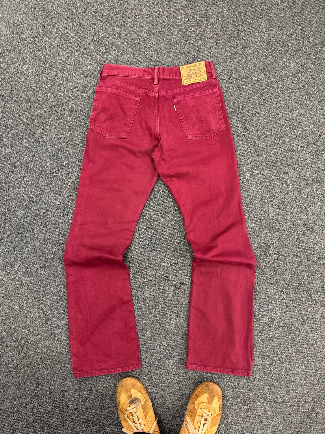 리바이스517 여성 부츠컷 화이트탭 버건디 데님팬츠 상품이미지4