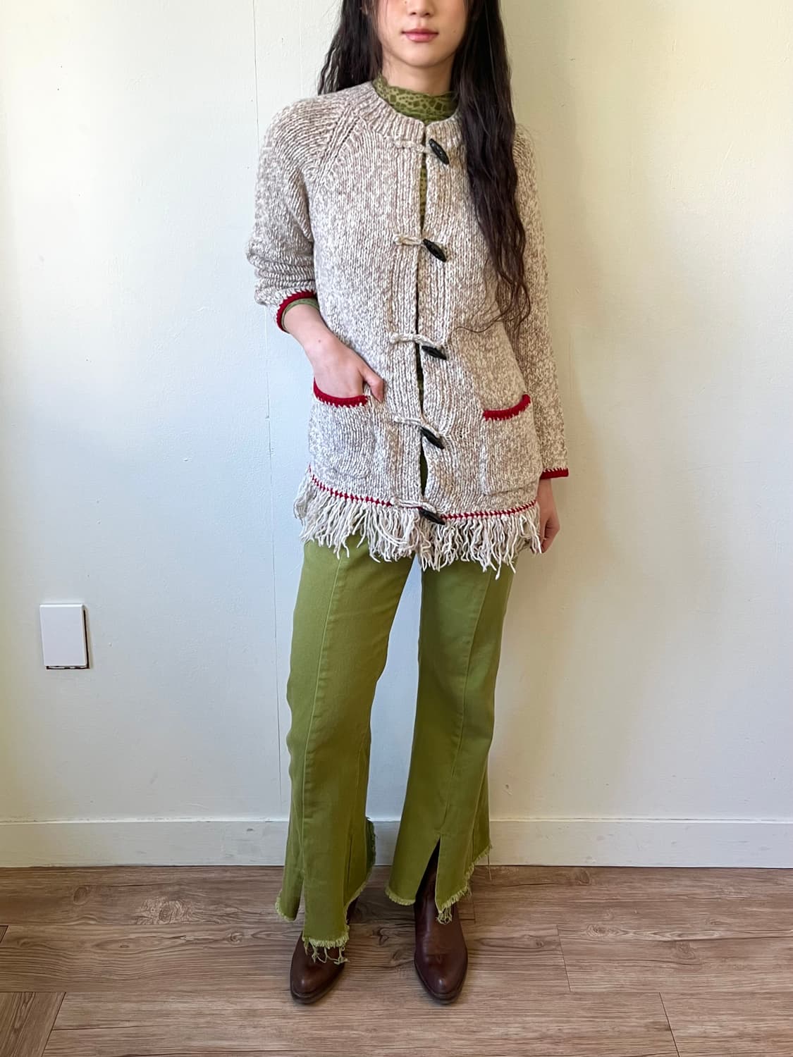 MAJESTIC LEGON 프린지 더블 코트 상품이미지5