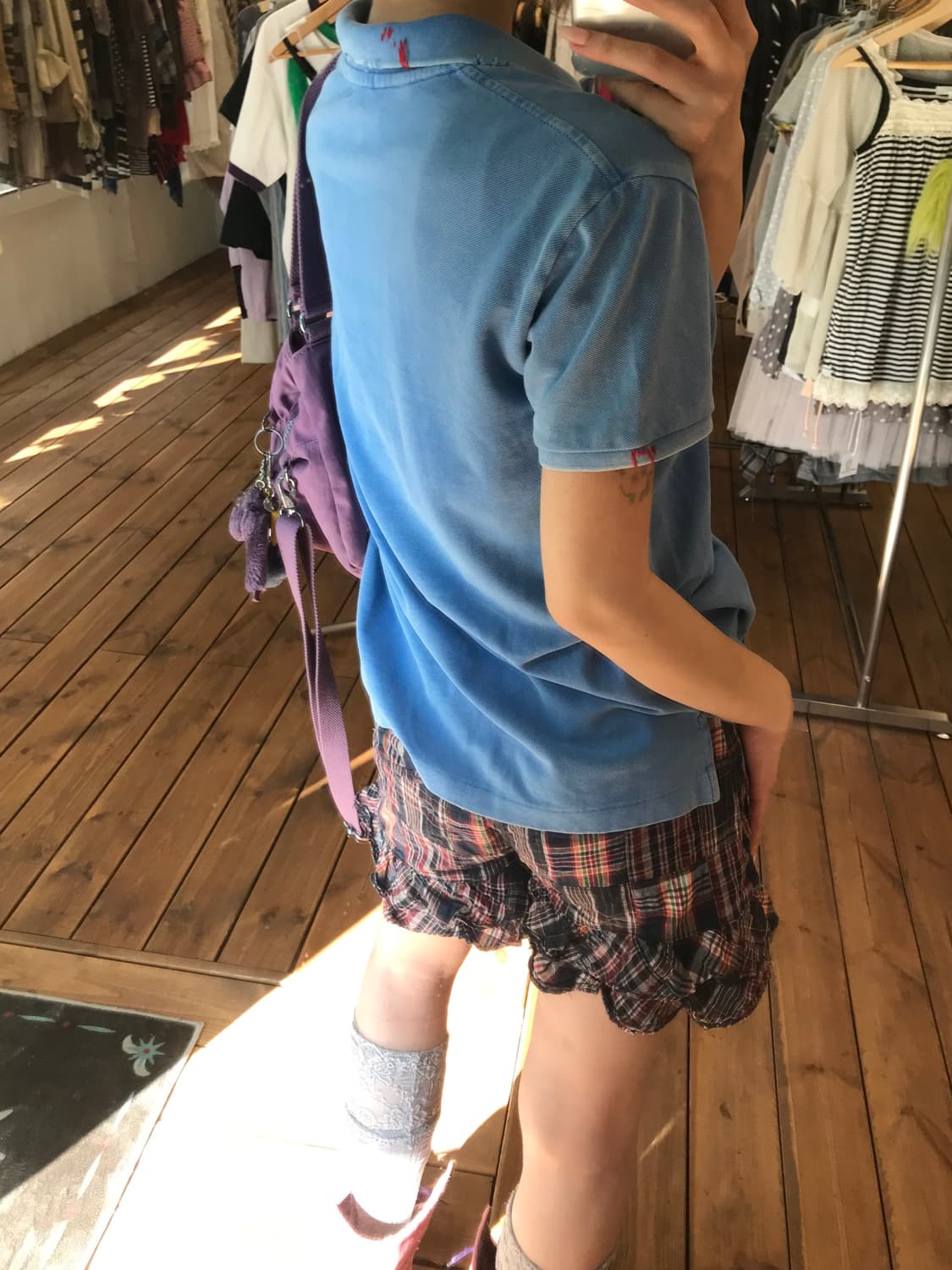폴로 블루 워싱 카라 티셔츠  상품이미지5