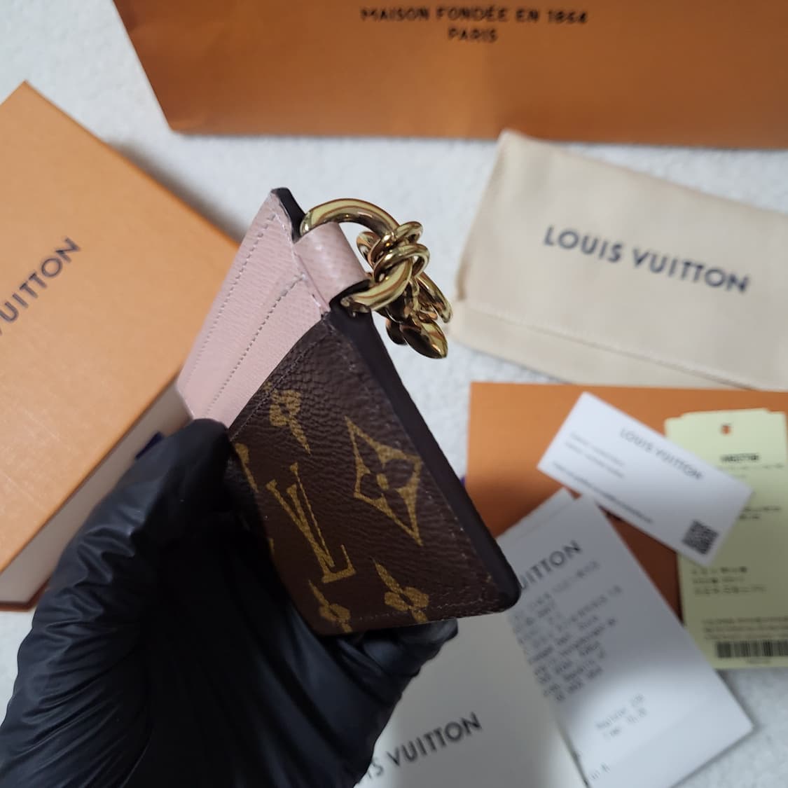 [영수증/풀구성] 루이비통 모노그램 LV 참 카드홀더 카드지갑  상품이미지7