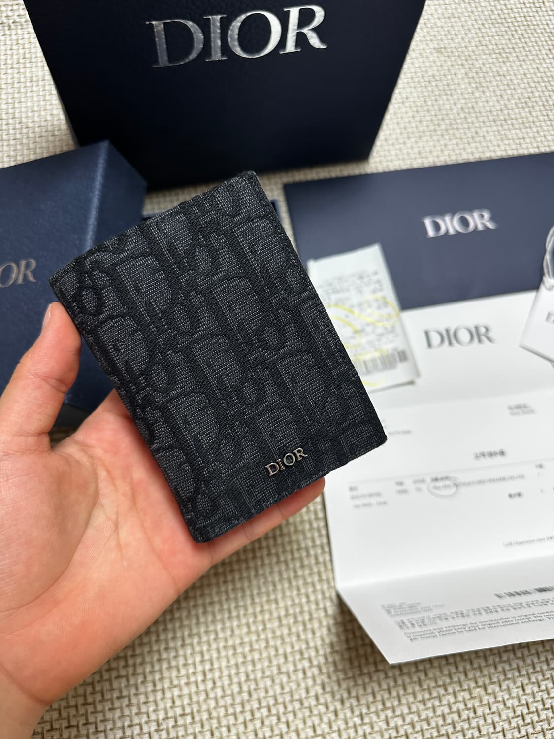 [OS/백화점판] 25ss 디올 오블리크 오거나이저 블랙 풀구성 상품이미지1