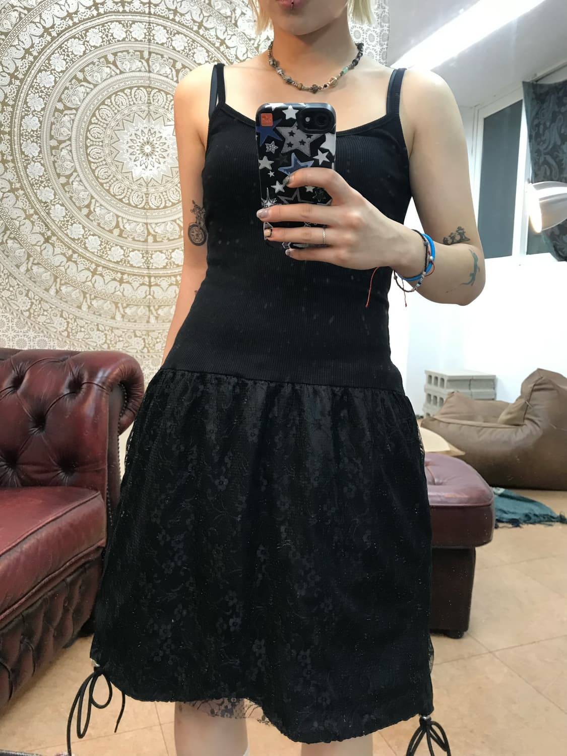 레이스 레이어드 롱슬리브리스  상품이미지1