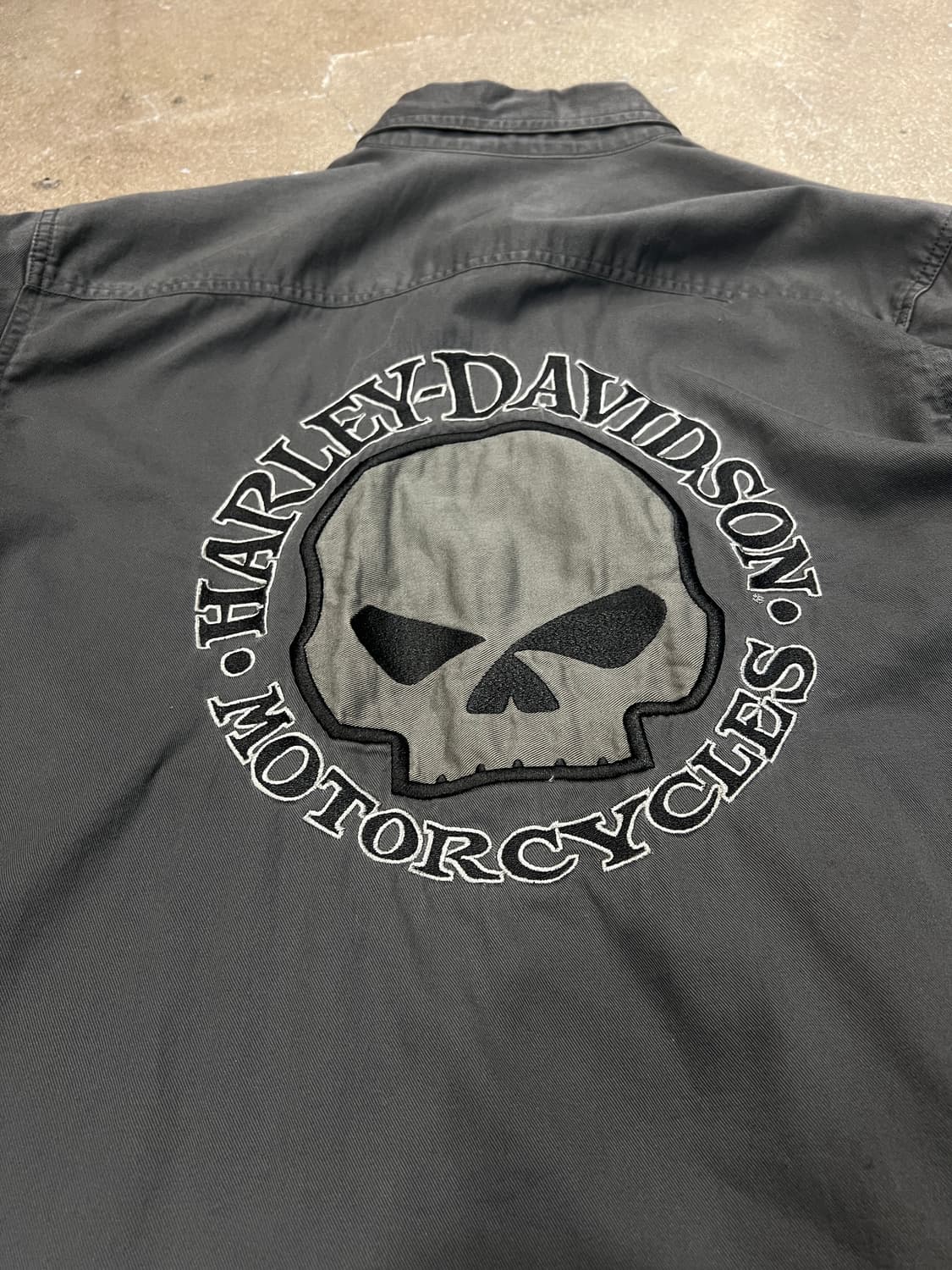 할리데이비슨 지 스컬 코튼 셔츠 XL 상품이미지4