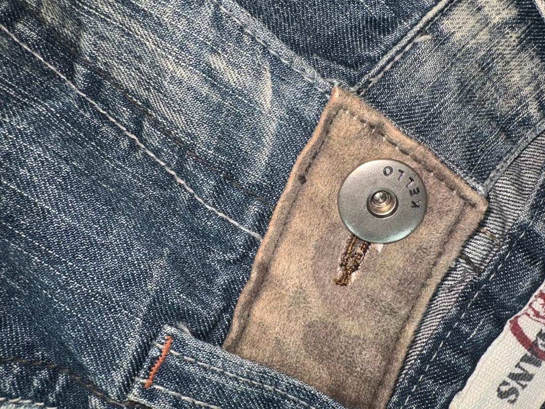 Y2K 크랙 워싱 데님팬츠 상품이미지3