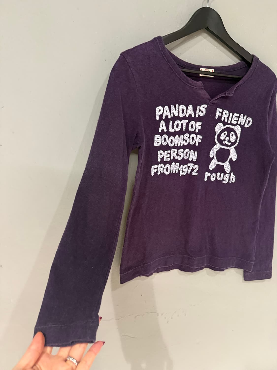 kawaii printing neck slit long sleeve 상품이미지7