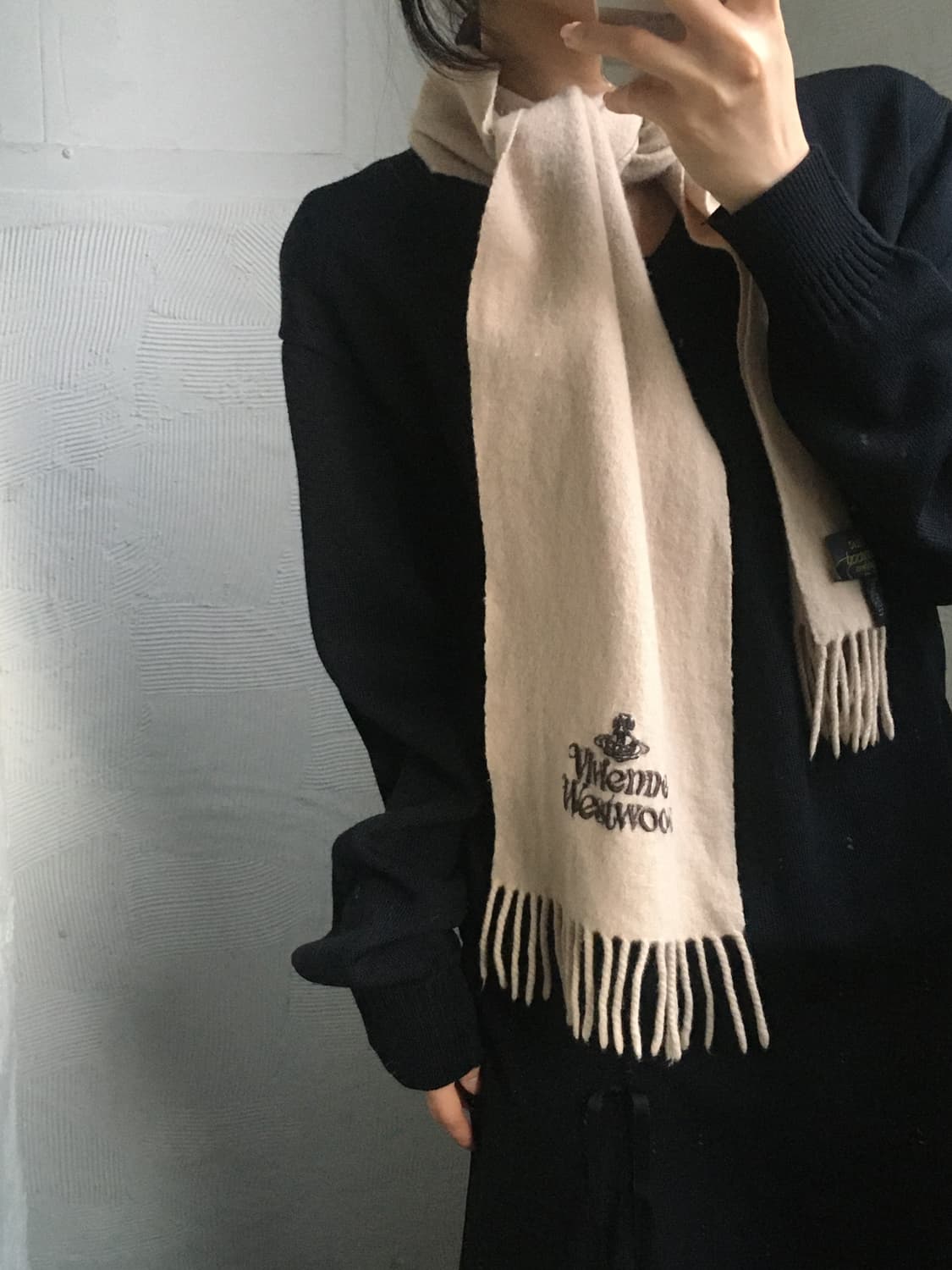 Vivienne Westwood 비비안웨스트우드 울 베이지 머플러 상품이미지2