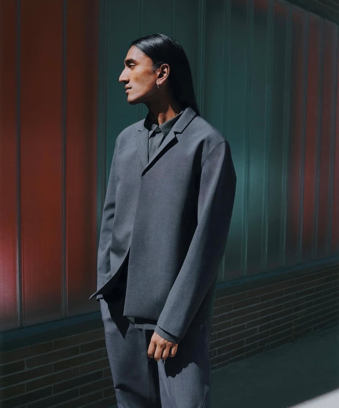 [M]베일런스 스페레 테크 울 블레이저 블랙헤더 상품이미지2