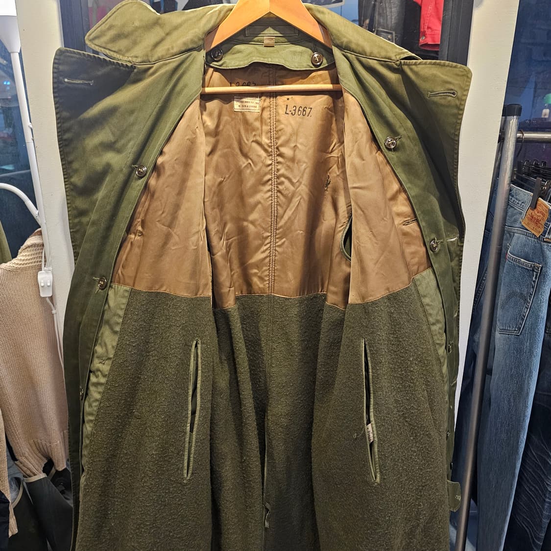 M/r 50s us army 코트 og107 외피 내피 상품이미지9