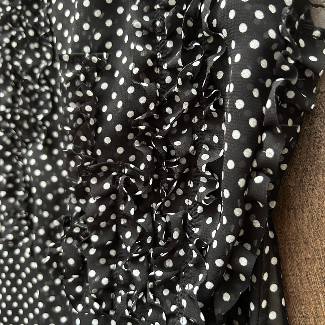 Dot Frill Sheer Shirts 상품이미지4
