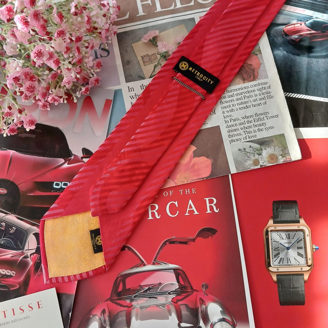 메트로시티 실크 스트라이프 자카드 넥타이 9.3cm A+등급 A19200 상품이미지4