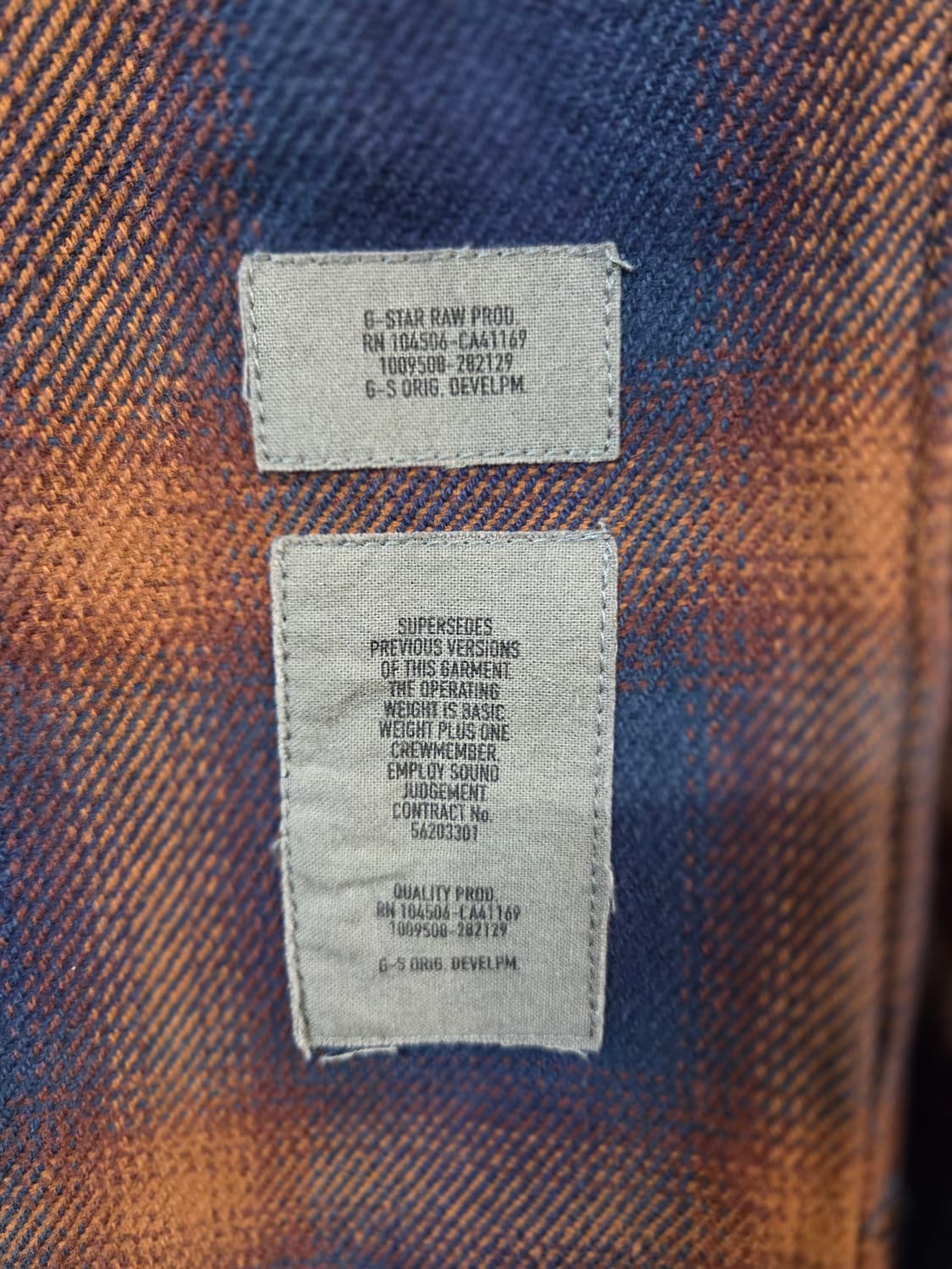 G-Star RAW 체크 셔츠 남방(XS)남려공용 상품이미지5