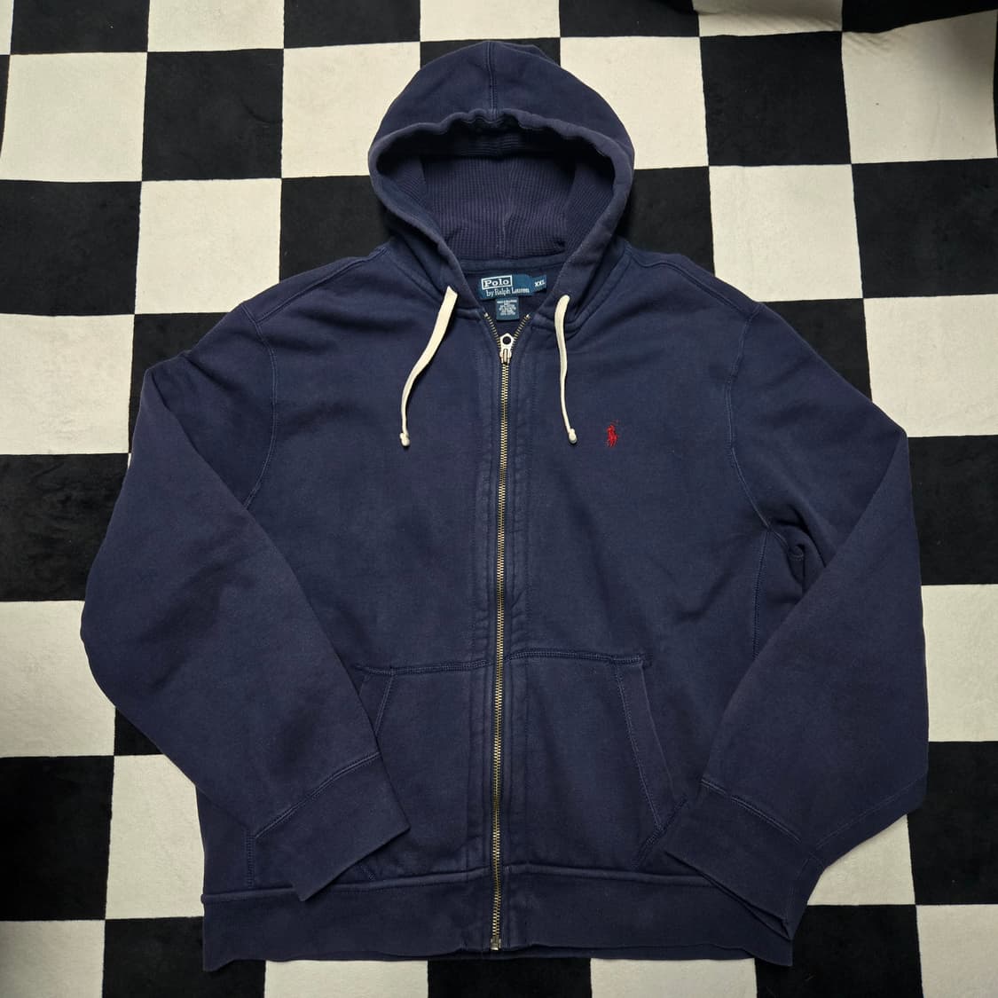 XXL 폴로랄프로렌 써멀 후드 집업 네이비 상품이미지1