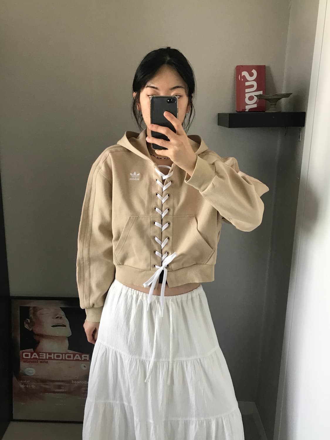 아디다스 올웨이즈 오리지널 레이스드 후드티 상품이미지2