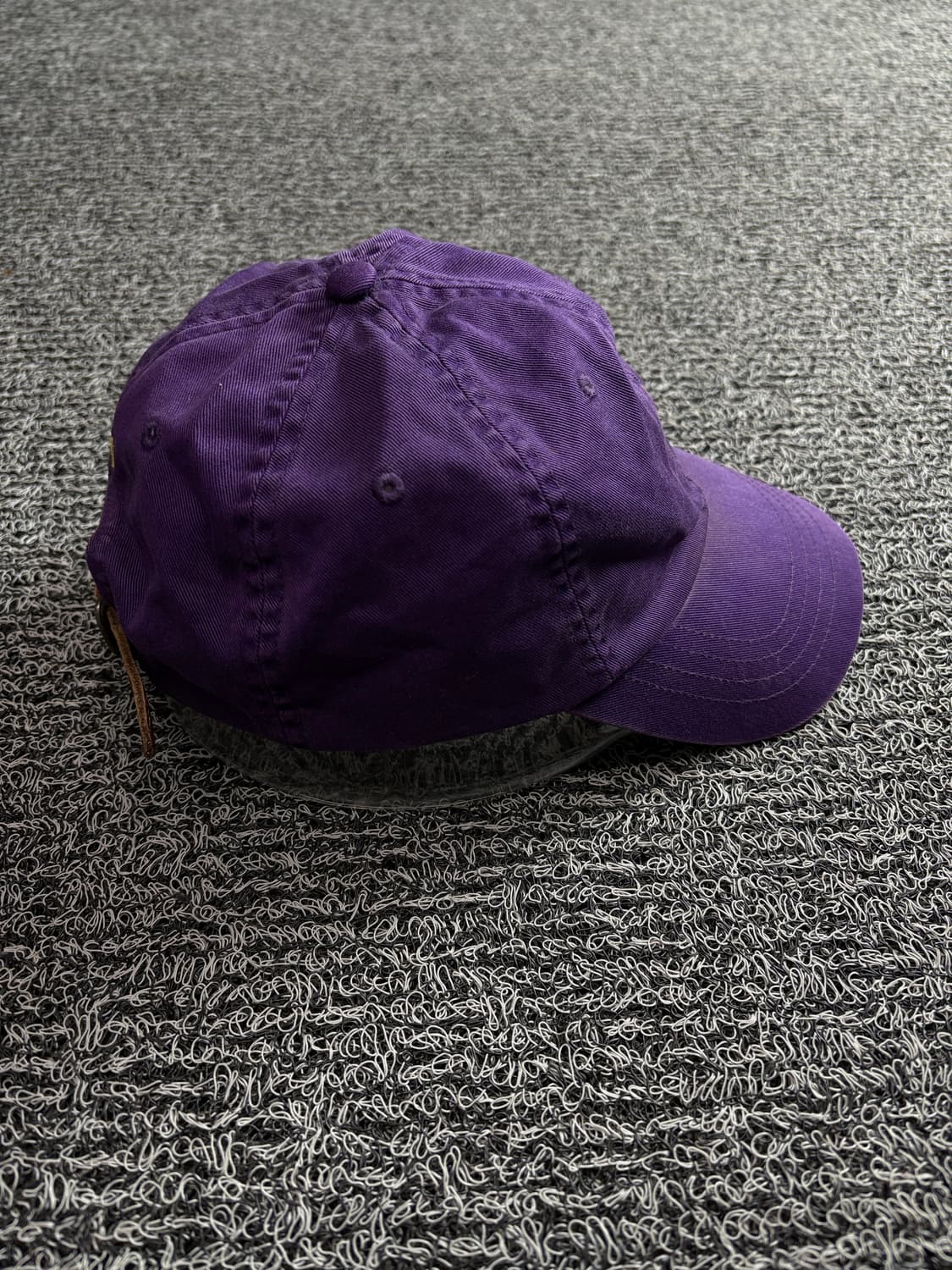 폴로 랄프로렌 포니 로고 가죽 스트랩 퍼플 볼캡 1828 상품이미지5