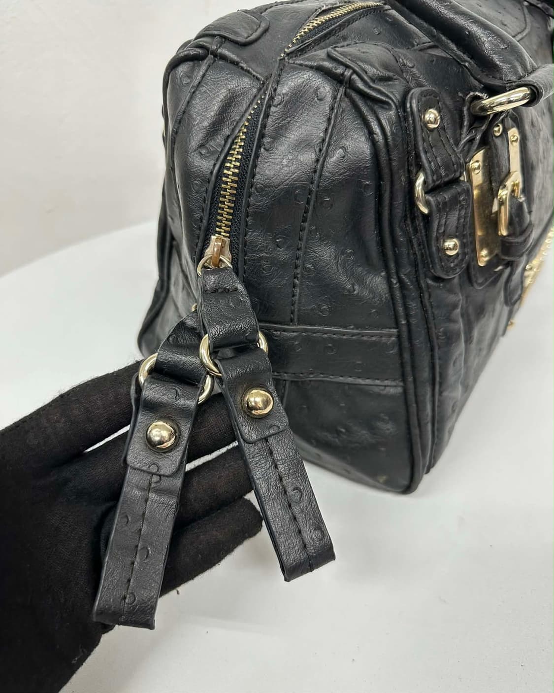 게스 Y2K 오스트리치 엠보 가죽 보스톤 숄더 & 토트백 상품이미지8