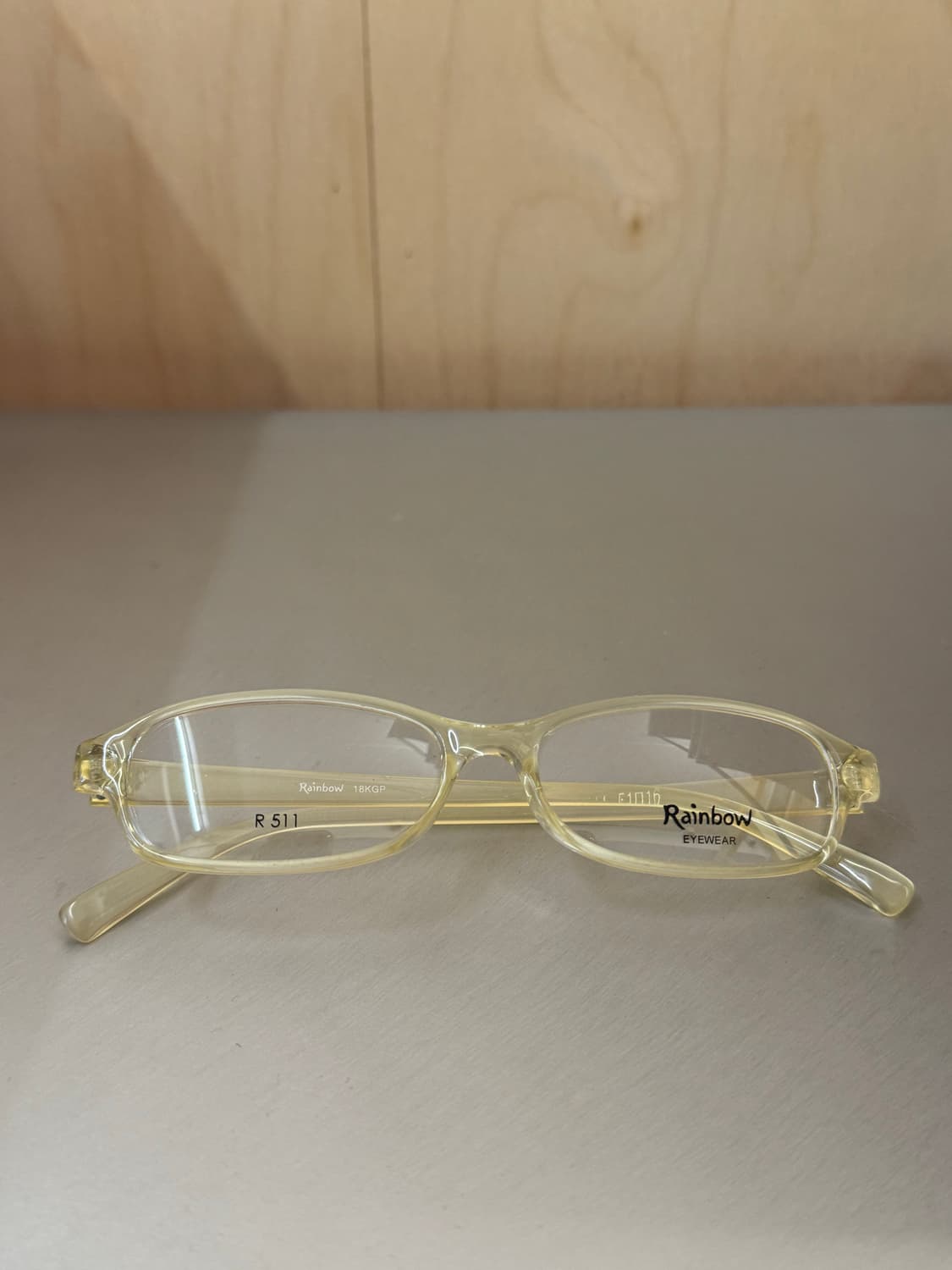 아이보리 옐로우 슬림 스퀘어 프레임 상품이미지1