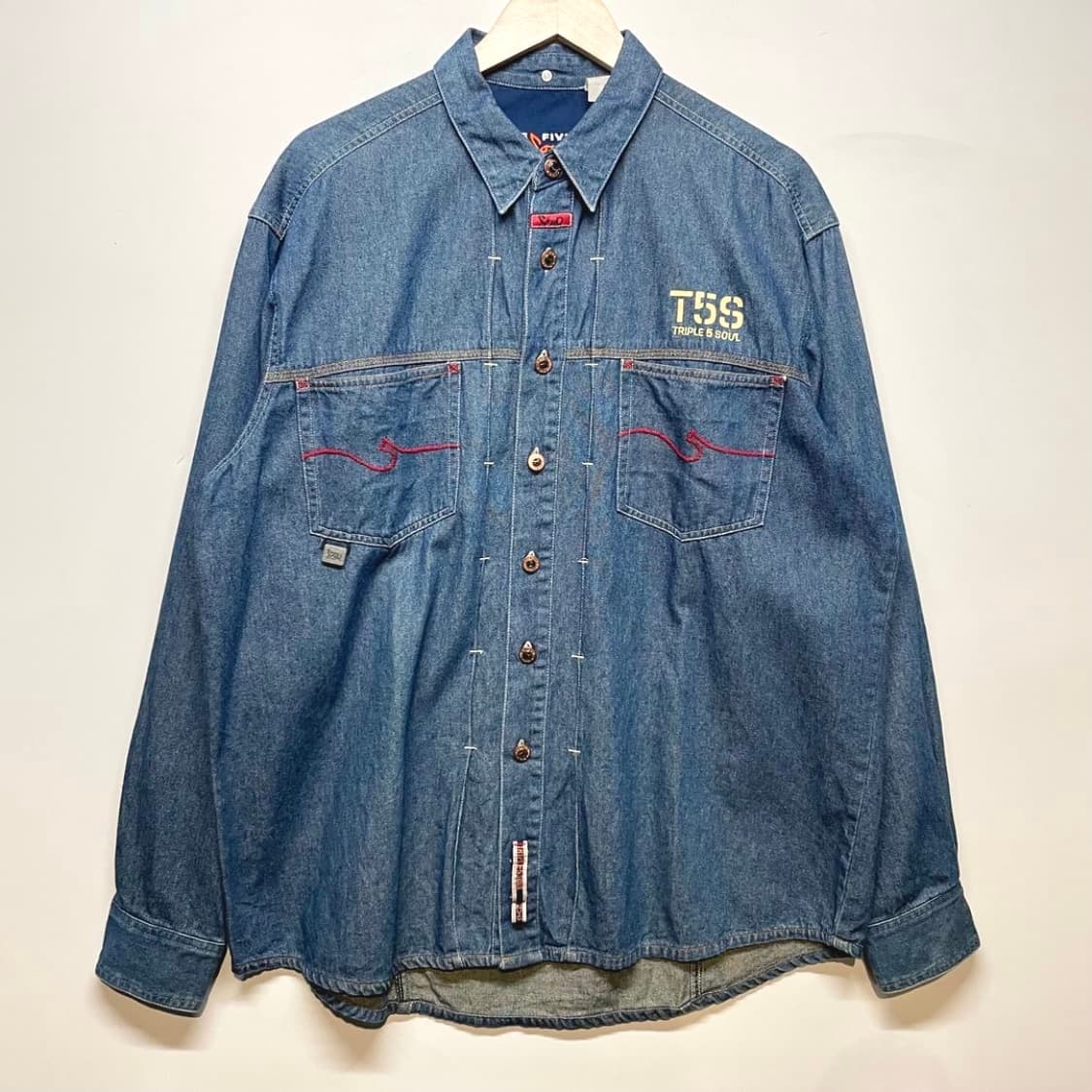 1990s 555SOUL USA 데님 셔츠 상품이미지2