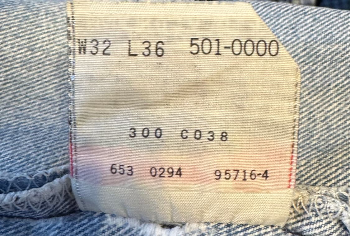 usa 빈티지 리바이스 501 데님 32"(30~31추천) (483) 상품이미지5