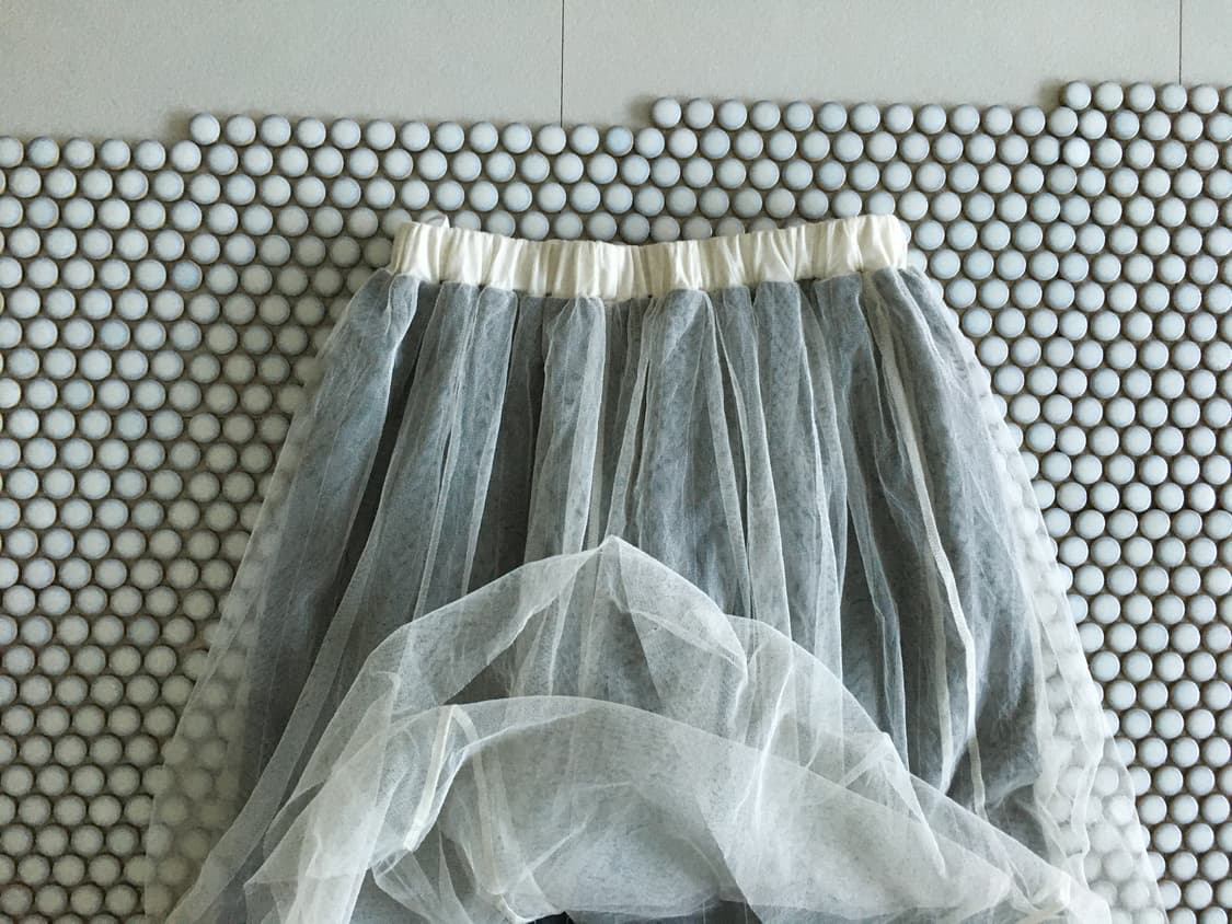 tulle layered check skirt 상품이미지3