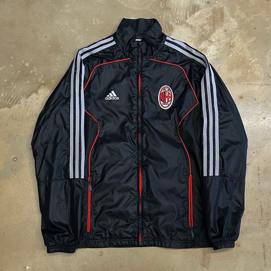 95 아디다스 AC밀란 레드라인 블랙 바람막이 상품이미지2