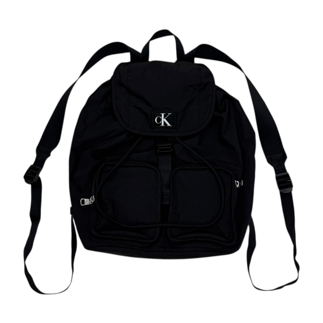 CK 캘빈클라인 나일론 복조리 포켓 모리걸 백팩 가방 블랙 상품이미지1