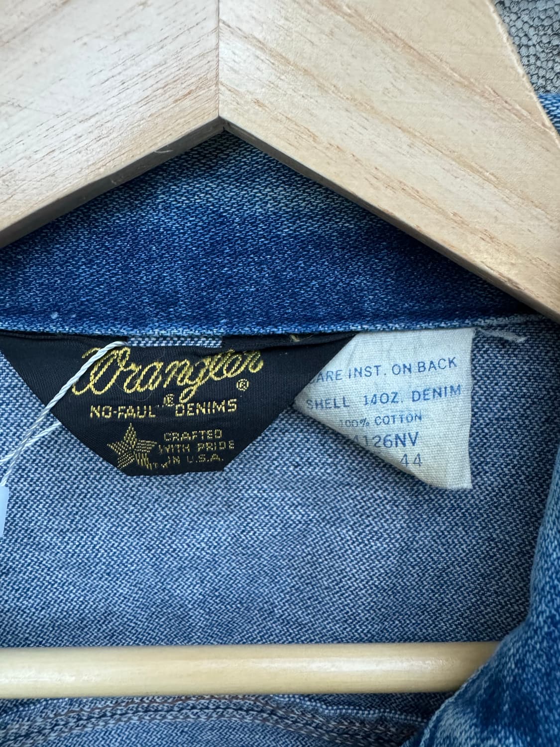 70s~80s wrangler 랭글러 74126nv 데님 트러커 자켓 상품이미지6
