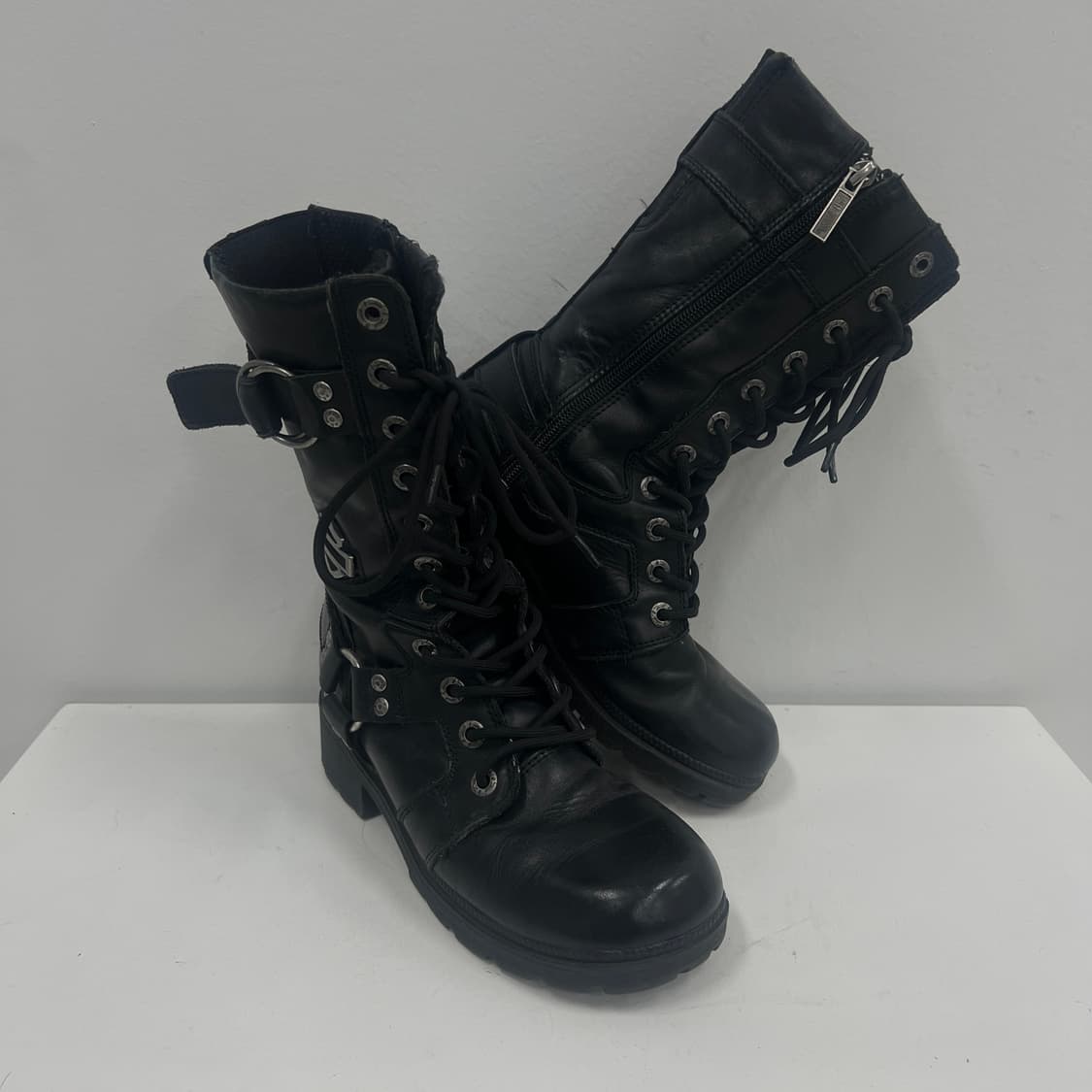 할리데이비슨 에다 10 레이스업 모터사이클 부츠 250 상품이미지1