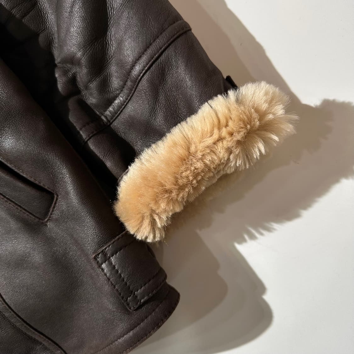 그리핀 램스킨 시어링 무스탕 싱글 자켓 상품이미지6