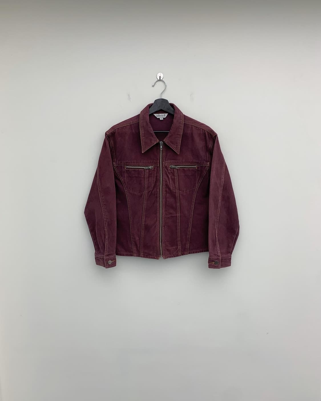 재패니즈 빈티지 버건디 웨스턴 코튼 자켓 상품이미지1