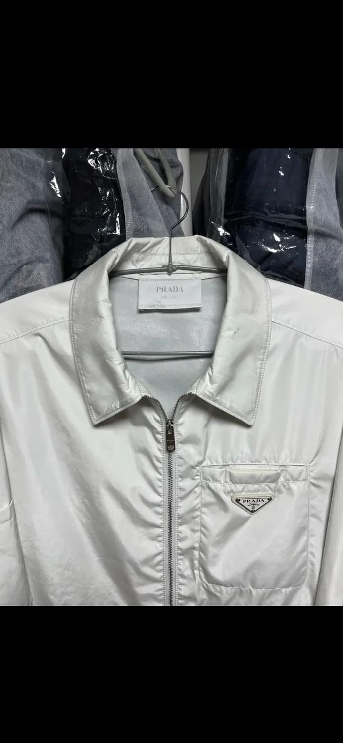 프라다 남성 리나일론 블루종 자켓 화이트(50) 상품이미지5