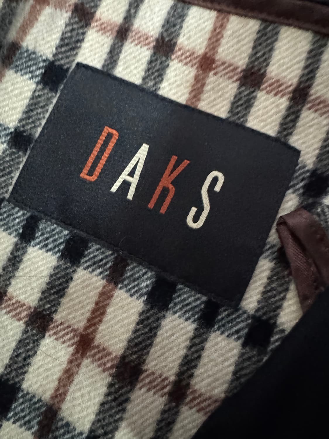 남녀공용 닥스 daks 체크 울 내피 코튼 자켓 M ~ L 블랙 상품이미지4