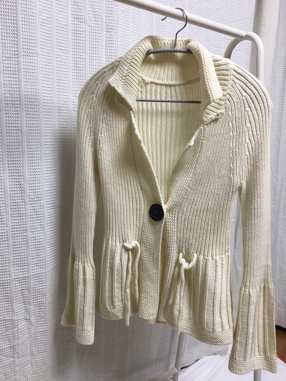 아이보리 니트 가디건 상품이미지1