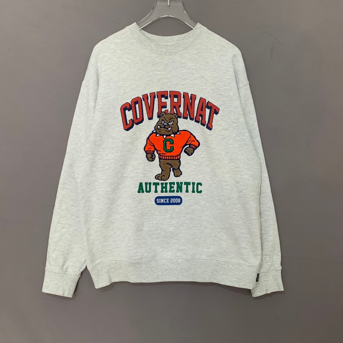 M 커버낫 불독 아치로고 멜란지 맨투맨 스웻셔츠 상품이미지1