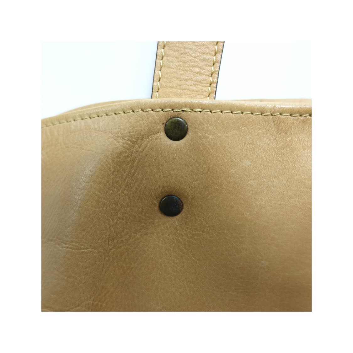 TUSTING 터스팅 베이지 레더 통가죽 빅 숄더백 상품이미지6