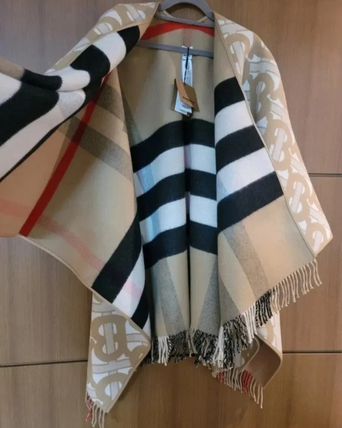 버버리 울 케시미어 케이프 판쵸 상품이미지1