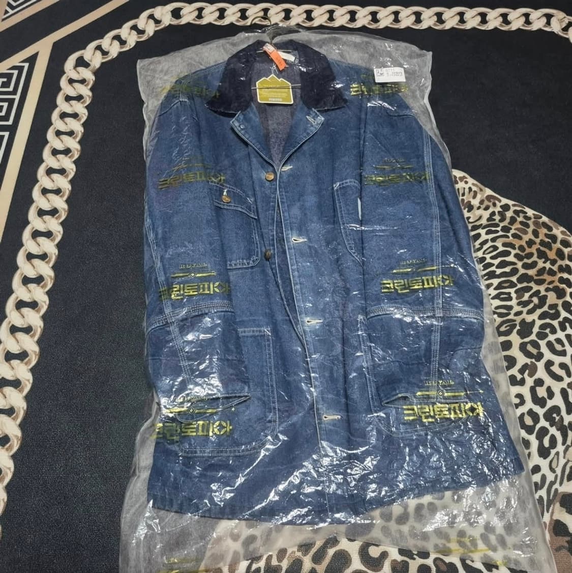 (투팍 착용)80's 칼하트 블랭킷 라인드 데님 초어 코트 XL 상품이미지6