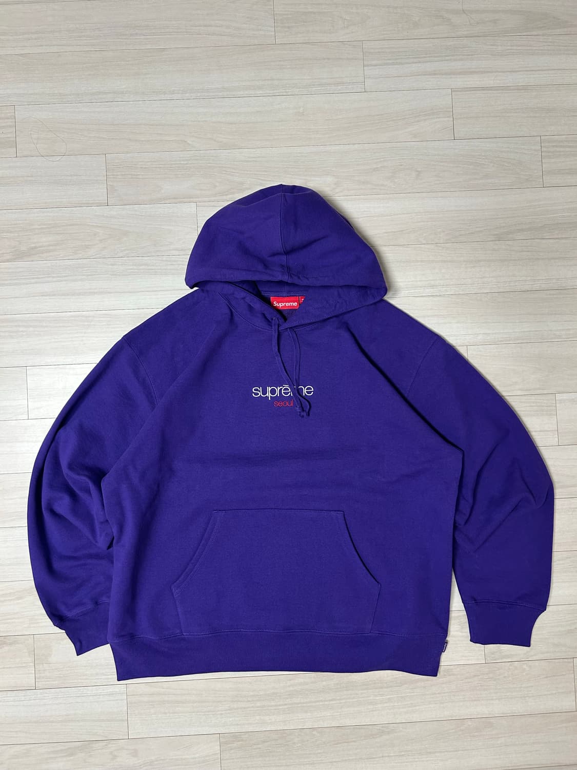 (L) 슈프림 클래식로고 서울 샵 후드 - 25fw 상품이미지1