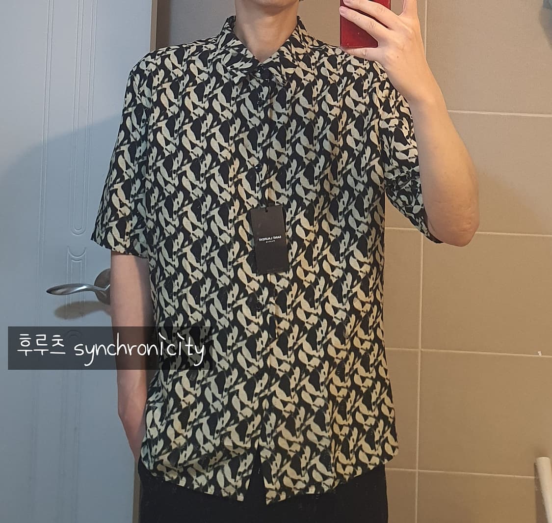새제품 생로랑 실크 셔츠 상품이미지2