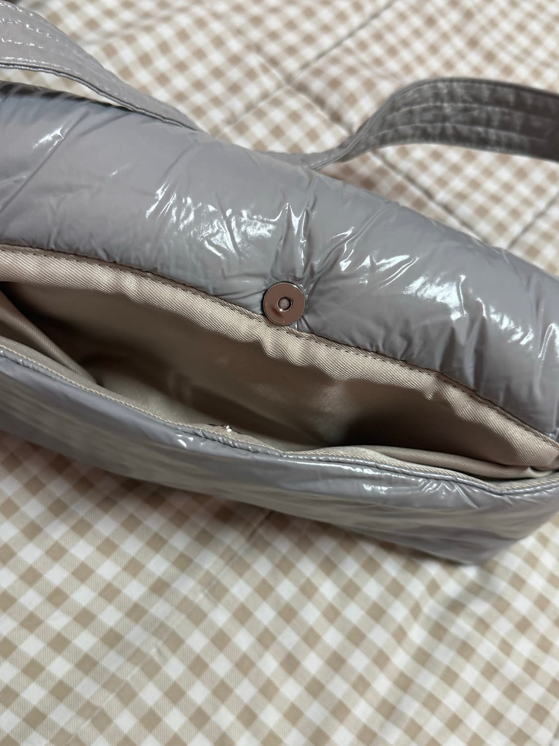 마뗑킴 패딩백 라이트그레이 상품이미지1