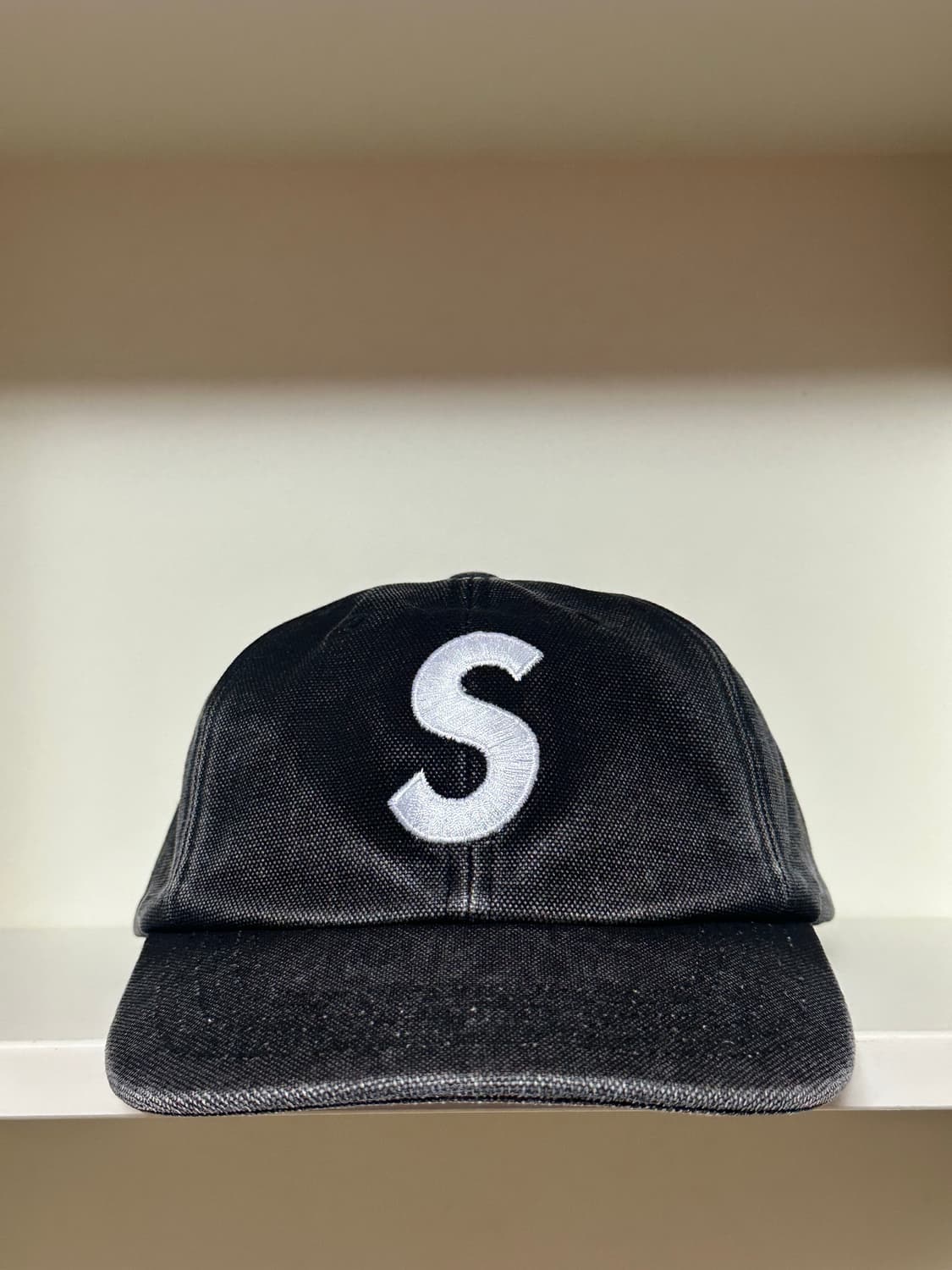 슈프림 피그먼트 S 로고 6-패널 블랙 볼캡 모자- 24FW 상품이미지2