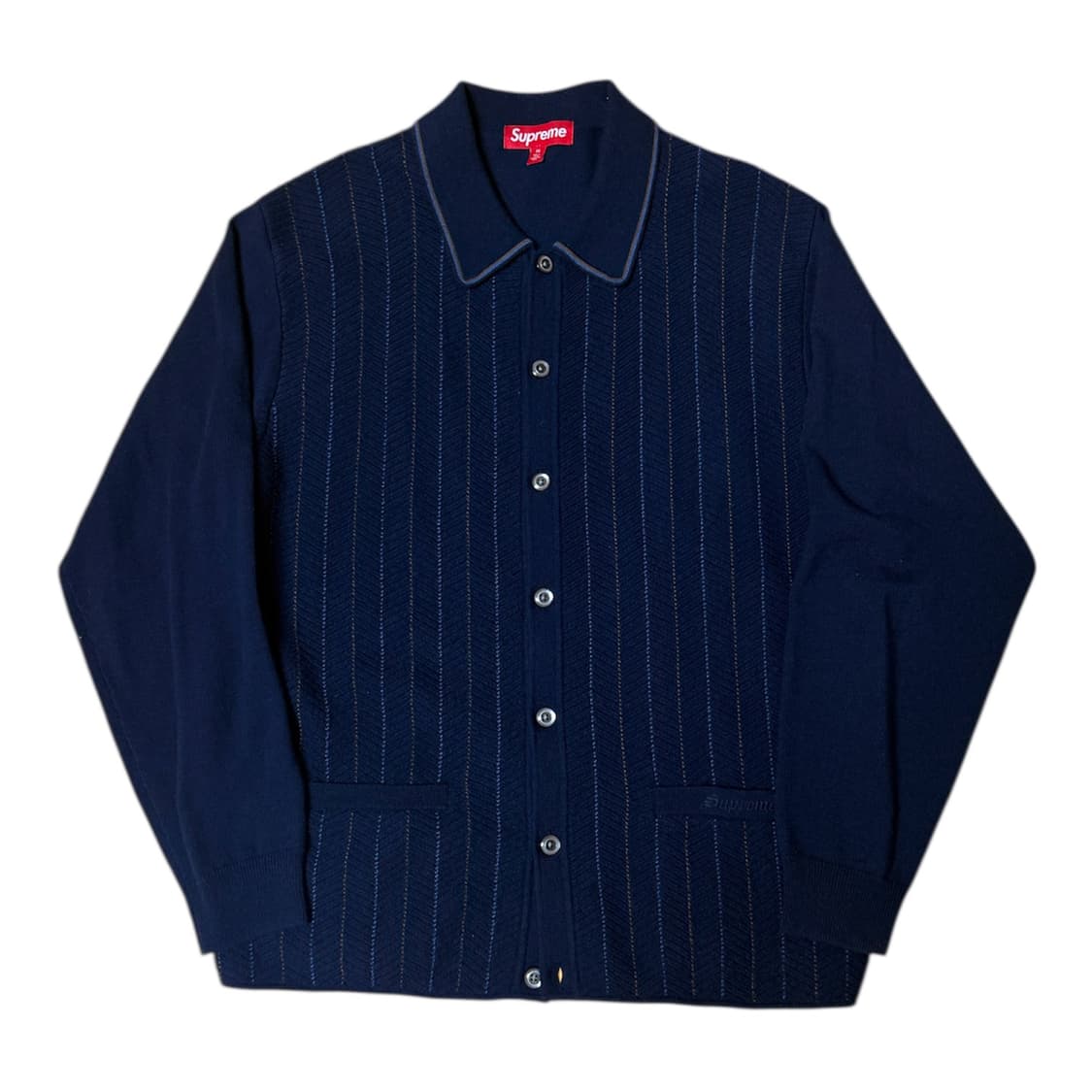 슈프림 헤링본 가디건 네이비 M 상품이미지2