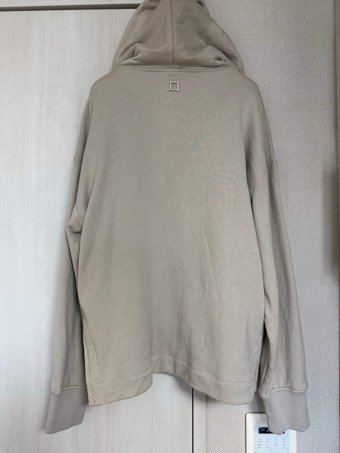 (48) 23ss 우영미 W 패치 하프집업 후드티 베이지 상품이미지2