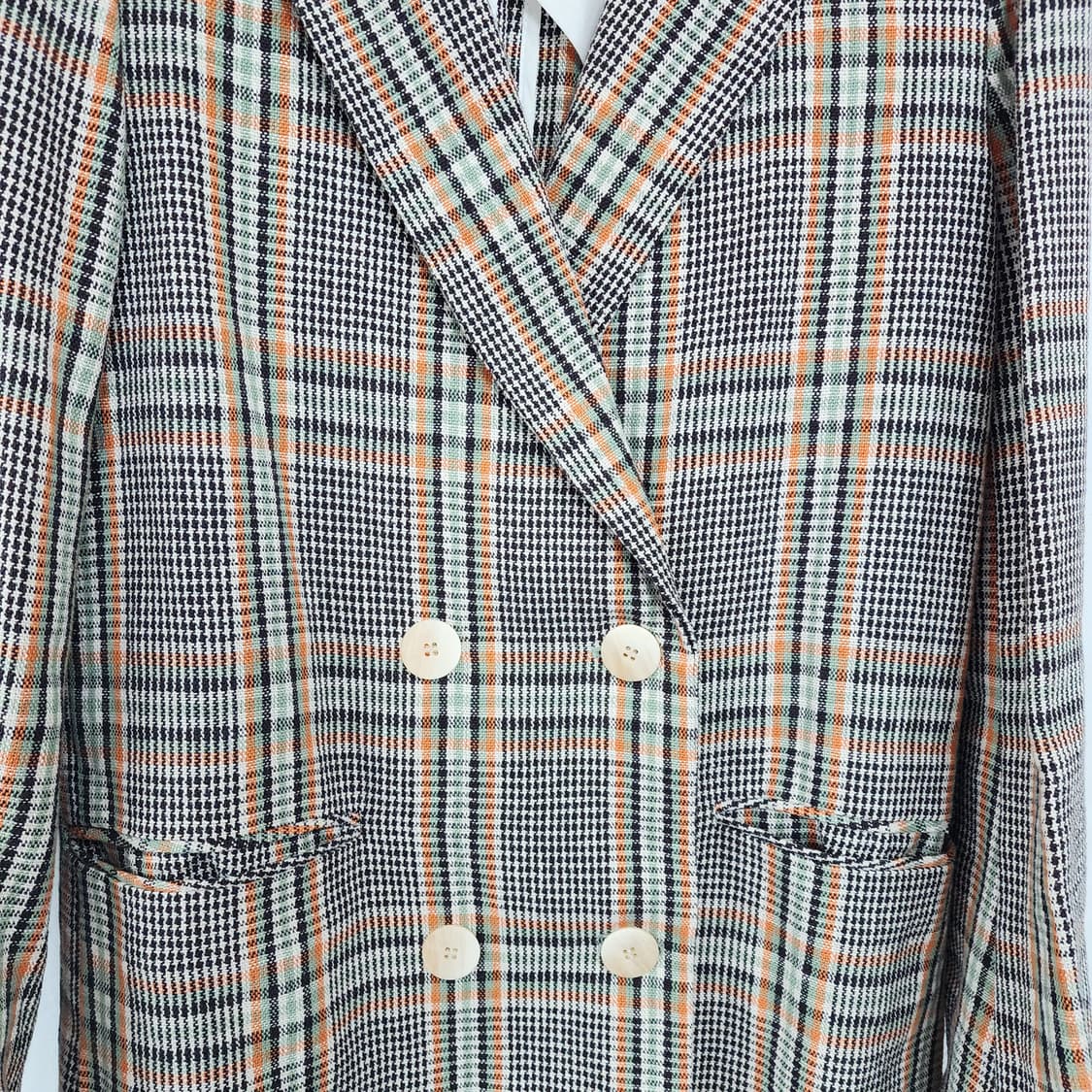 ZOOC 체크 더블 버튼 자켓 상품이미지3